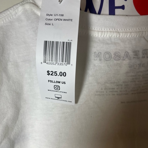 Reason White Cotton T-Shirt 🗽 - Picture 3 of 4